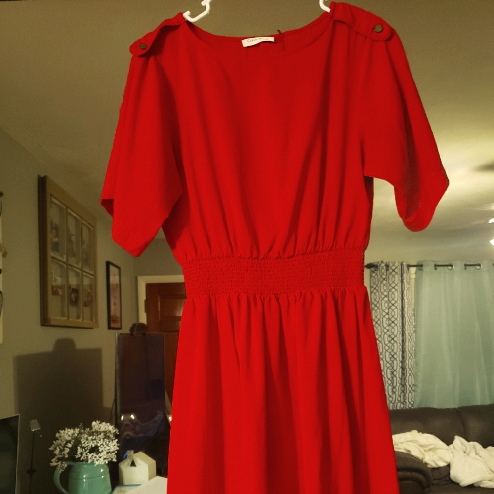 Calvin Klein red dress